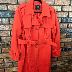 New York & Company Bold Orange Trench Coat